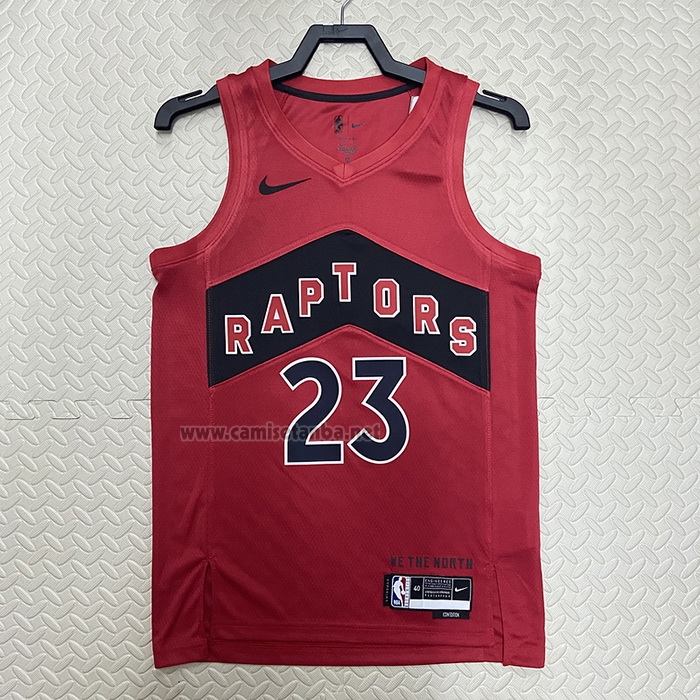 Camiseta Toronto Raptors Fred Vanvleet #23 Icon 2022-23 Rojo